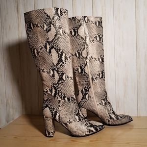 Never worn: Snakeskin look Boots size. 8.5 Target